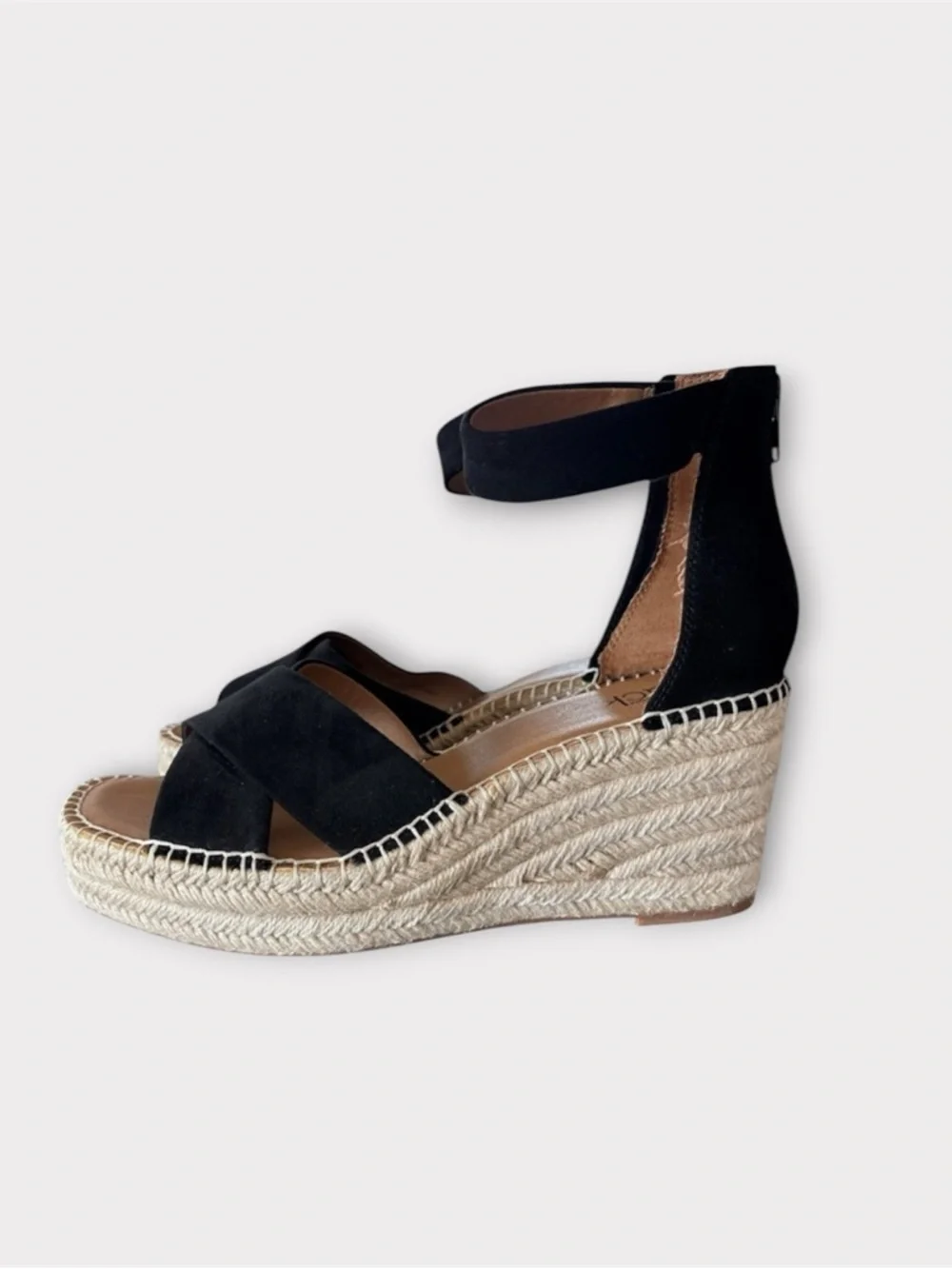 Nordstrom Black and Tan Espadrille Sandals